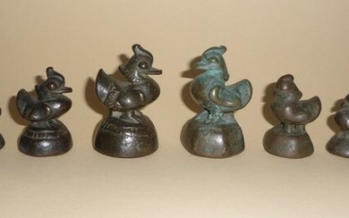 Burmese weights (8) - Bronze - Burma - 18th - 19th century