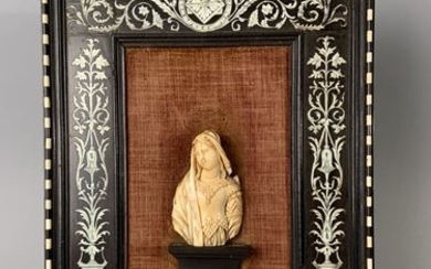 Bust of a woman (Mary Magdalene?) in carved...