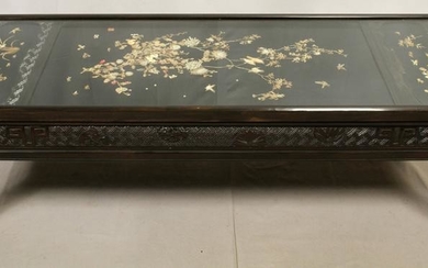 CHINESE SANDALWOOD COFFEE TABLE, 19TH C