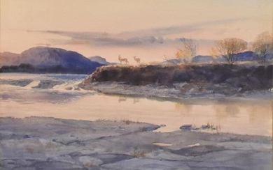 CLAY MCGAUGHY (TX. B. 1931) "OUT WEST" WATERCOLOR
