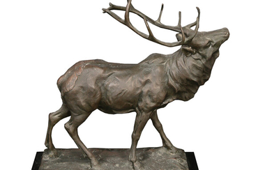 Cast Bronze Sculpture of a Stag after Miguel Fernando Lopez (Milo)