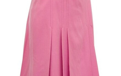 Celine Pink Pleated Wool Skirt