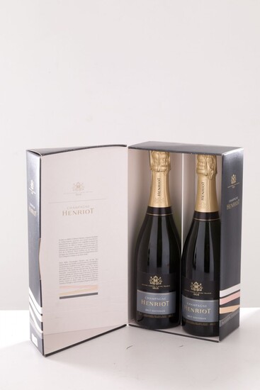 Champagne Henriot (2 bt). Cofanetto doppio originale.