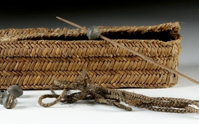 Chancay Textile Weaver Basket w/ Tools