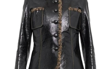 Chanel Pre-Fall 2017 Black Lambskin Leather Tweed Trim