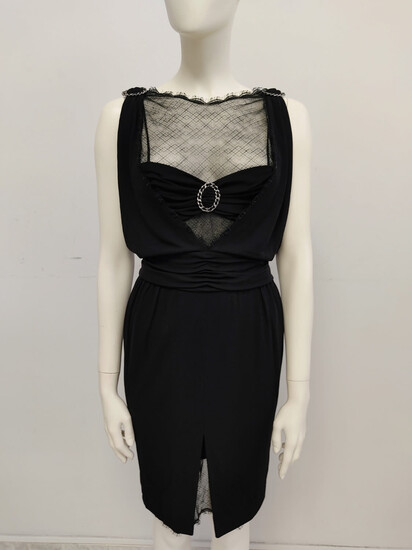 Chanel Vintage black lycra and lace dress