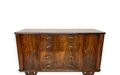 Chest of drawers - Bakelite, Brass, Walnut, Wood