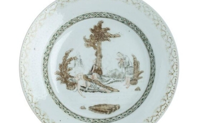 Chinese Porcelain 'Jesus in Gethsemane garden' pla