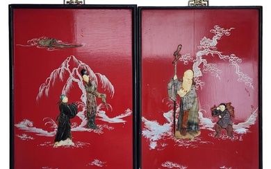 Chinese Red Laquer wall panels