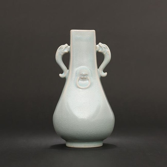 Chinese Ru kiln Porcelain Two ears Vase