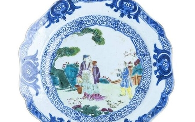 Chinese porcelain mandarin plate, Qianling