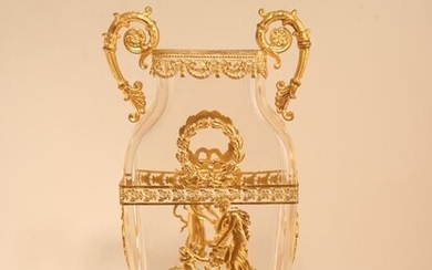 Crystal Empire vase in ormolu mount - Crystal, Gilded bronze - Circa 1860