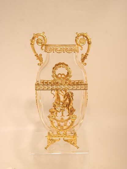 Crystal Empire vase in ormolu mount - Crystal, Gilded bronze - Circa 1860