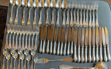 Cutlery set (63) - .800 silver - Italy - Late 19th / early 20th century
