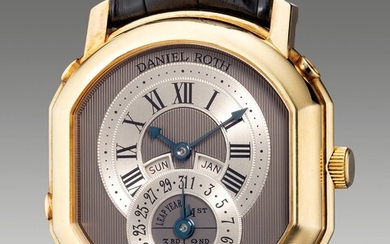 Daniel Roth, Ref. C117 A fine and rare yellow gold perpetual calendar wristwatch with leap year indication