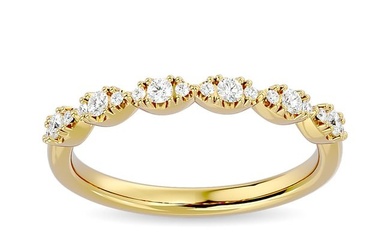 Diamond Stackable Band 1/5 ct tw in 14K Yellow Gold