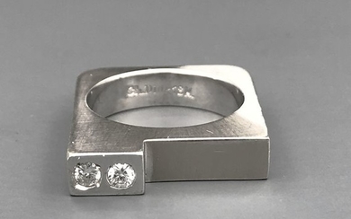 Dior - 18 kt. White gold - Ring - 0.08 ct Diamond