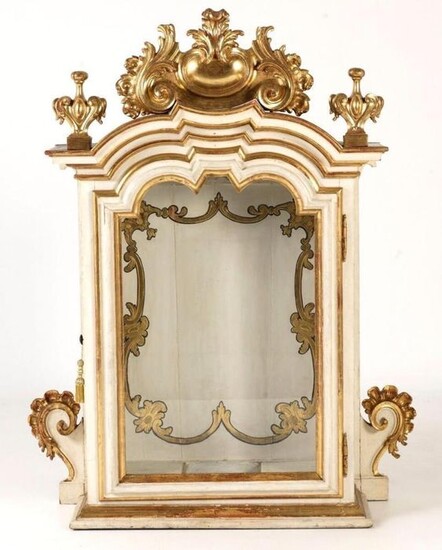Display cabinet, Door Relics - Lacquered and gilded wood - 19th century