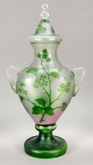Double-handled lidded vase, 1s