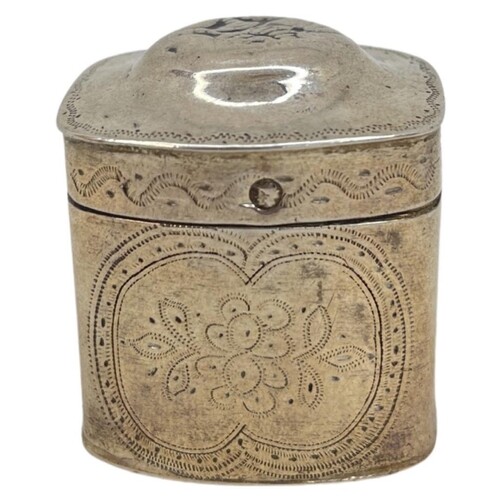 Dutch 19th Century Silver Peppermint Box. 35 g. London Impor...