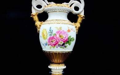 E.A.Leuteritz - Meissen - First Choice - Artwork Amphora (39,5 cm) - ca 1860 - Vase - Hand Painted Porcelain