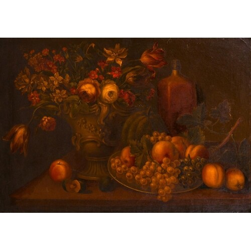 Early 19th Century French School. Still Life of Flowers in a...