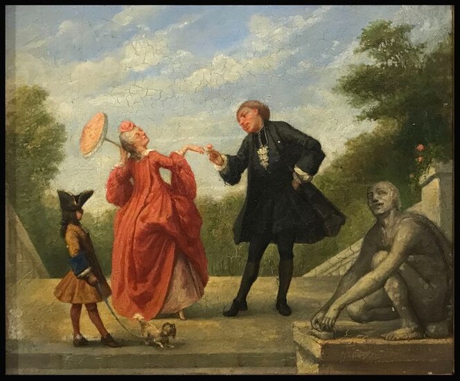 Êcole Française (c. 1820) - La Veuve Joyeuse et le Prêtre Libertin