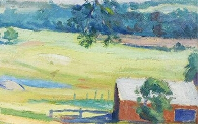 Edward Cucuel 1875-1954 (American) Farm Landscape , c.