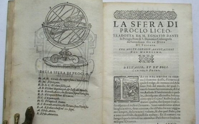 Egnatio Danti and Proclus Diadochus - La sfera proclo liceo [bound with} Trattato dell'vso della sfera - 1573/1573
