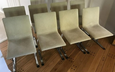 Eight Italian Modern Design Chairs by Saporiti