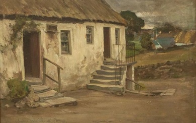 English School (20th Century) Farmyard Scene oil on canvas, 55...