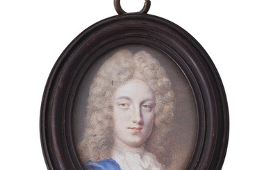 English School (early 18th century), A gentleman, wearing blue coat