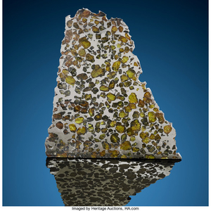 Esquel Meteorite Slice Pallasite, PMG Chubut, Argentina Found:...
