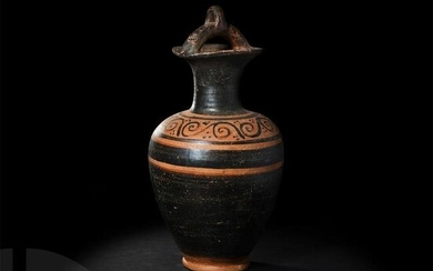 Etruscan Blackware Bail Amphora