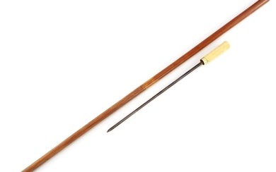 FINE Antique 19th C. Gentleman's SWORD Cane, Fine Carved Handle Nice Blade