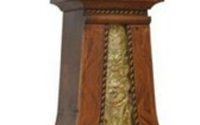 FRENCH PROVINCIAL GRAIN PAINTED TALL CASE CLOCK