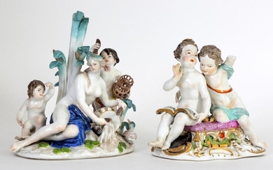 Fluvial Allegory and Couple of putti musicians