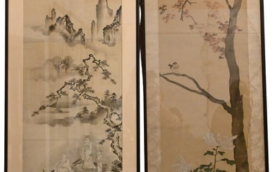 Four Chinese Watercolor Scrolls to include