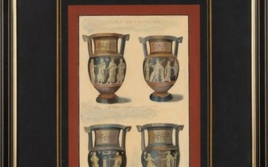 Four Italian Painted Engravings