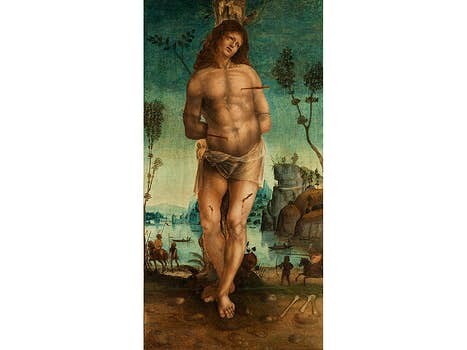 Francesco Galli, genannt „Francesco Napoletano“, tätig um 1485 – 1501, zug., MARTYRIUM DES HEILIGEN SEBASTIAN