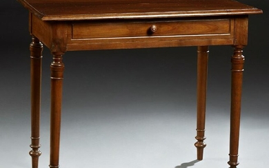 French Louis Philippe Carved Walnut Writing Table, 19th