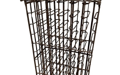 French Wrought Iron Wine Rack 48"H, 24"L, 13 1/2"W