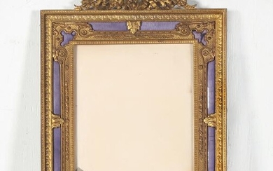 French gilt bronze, enamel easel back table frame
