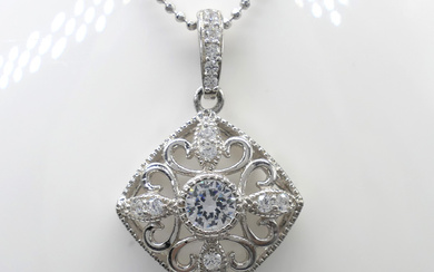 GEORGIAN-STYLE silver necklace.