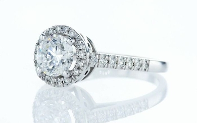 GIA certified - 14 kt. White gold - Ring - 1.01 ct Diamond - Diamonds