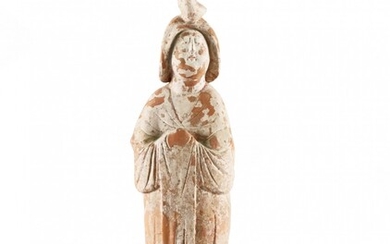 GRANDE STATUETTE DE "FAT LADY" Chine, dynastie Tang (618-907)