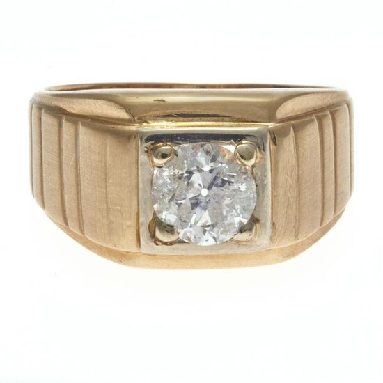 Gent's Diamond, 14k Yellow Gold Ring