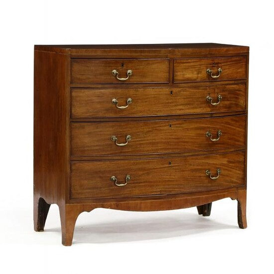 George III Mahogany Bow-Front Chest of Drawers