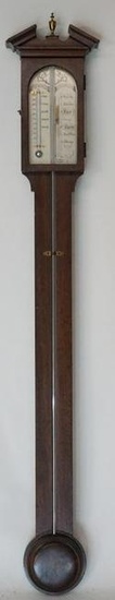 George III Style Mahogany Stick BarometerJ. Blatt