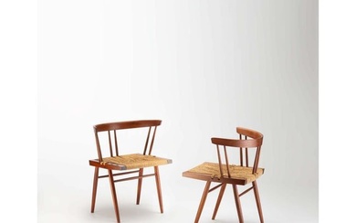 George Nakashima (1905-1990) Pair of 'Seagrass' chairs